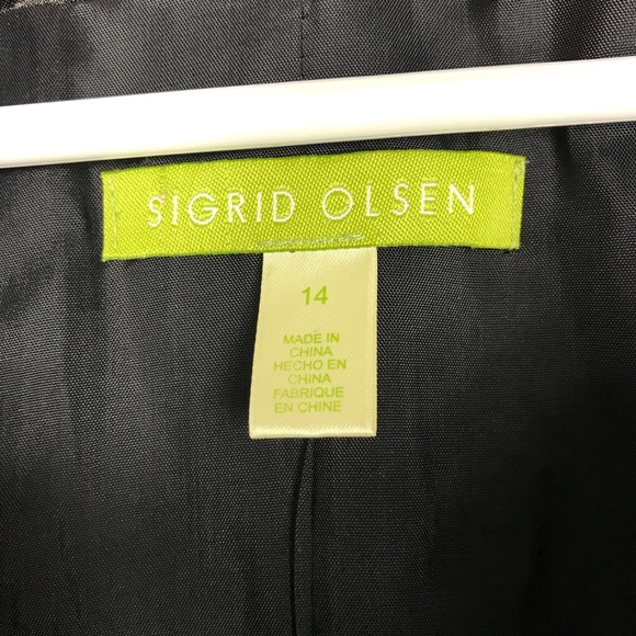 Sigrid Olsen Black Tweed Jacket size: 14 - Picture 5 of 5